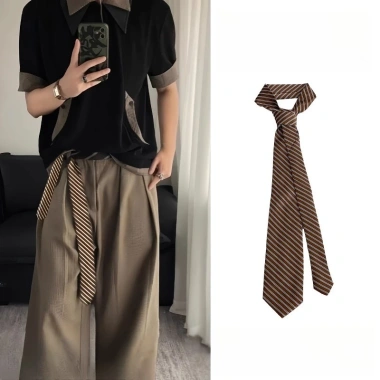 Khăn Lụa Nữ Retro Màu Cà Phê Da Báo In Thắt Lưng Phối Ruy Băng Giá 25.984 VNĐ 7