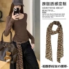 Khăn Lụa Nữ Retro Màu Cà Phê Da Báo In Thắt Lưng Phối Ruy Băng Giá 25.984 VNĐ 10