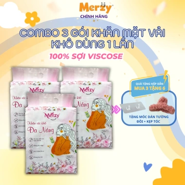 Khăn Mặt 1 Lần Merzy Cao Cấp 100% Cotton An Toàn Da 600g - Gói 200 Tờ 84.000 VND 3 Khăn Mặt 1 Lần Merzy Cao Cấp 100% Cotton An Toàn Da 600g - Gói 200 Tờ 84.000 VND 3