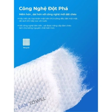 Khăn Mặt Khô 1 Lần Oceantowel Mềm Mịn, Siêu Thấm Hút, 100% Cotton Cao Cấp, 80 Khăn Cuộn Giá Ưu Đãi 24.999₫