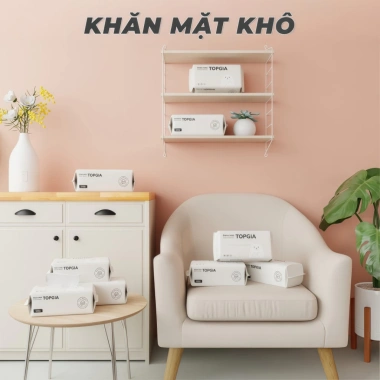 Khăn Mặt Khô 1 Lần Top Gia 5 Bịch - Siêu Mềm, An Toàn, Lau Khô & Ướt, Tẩy Trang, 37.000₫