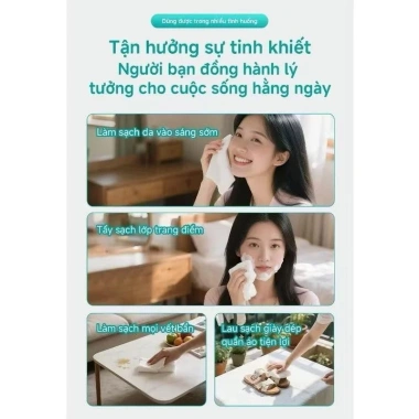 Khăn mặt khô Bejoyle dùng 1 lần cao cấp không vi khuẩn - làm đẹp da, chỉ 14.500₫