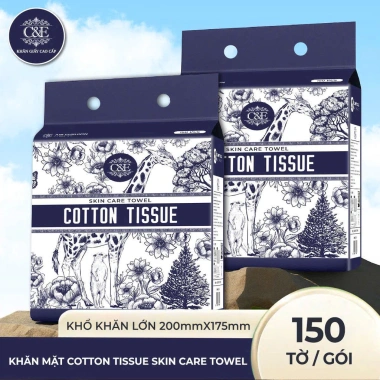 Khăn Mặt Khô Đa Năng Hữu Cơ C&E Cotton Tissue Dùng Một Lần - Giá 85.000 VNĐ