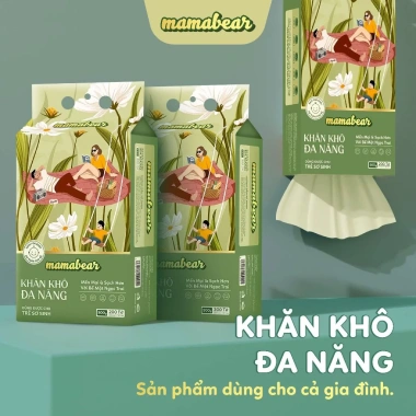 Khăn mặt khô Mamabear đa năng cao cấp 500gr - 200 chiếc, giảm giá 70.000₫ 3 Khăn mặt khô Mamabear đa năng cao cấp 500gr - 200 chiếc, giảm giá 70.000₫ 3