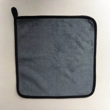 Khăn microfiber 2 mặt Xám Vàng 30x30cm - Thấm nước tốt, lau ô tô, giá 12.000đ