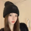 Khăn Mũ Len Mùa Đông Nữ Hàn Quốc iLita - Bucket Lông Cừu Ulzzang Đẹp, Thời Trang, Trắng & Nâu 3
