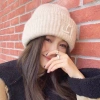 Khăn Mũ Len Mùa Đông Nữ Hàn Quốc iLita - Bucket Lông Cừu Ulzzang Đẹp, Thời Trang, Trắng & Nâu 4