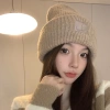 Khăn Mũ Len Mùa Đông Nữ Hàn Quốc iLita - Bucket Lông Cừu Ulzzang Đẹp, Thời Trang, Trắng & Nâu 8