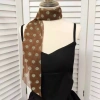 Khăn phụ kiện hoạ tiết chấm bi dây turban nâu đen, quàng cổ, đai quần, dễ phối nữ 10