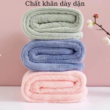 Khăn quấn tóc 2 lớp LuxBi - ủ tóc nhanh, khô siêu thấm hút lông cừu san hô, đa năng gội đầu, giảm còn 36k