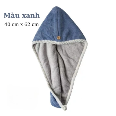 Khăn quấn tóc 2 lớp LuxBi - ủ tóc nhanh, khô siêu thấm hút lông cừu san hô, đa năng gội đầu, giảm còn 36k