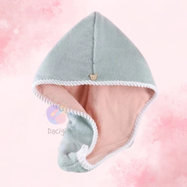 Khăn Quấn Tóc 2 Lớp Siêu Thấm Nước, Nhanh Khô - Lông Cừu San Hô Mềm, 28.077₫