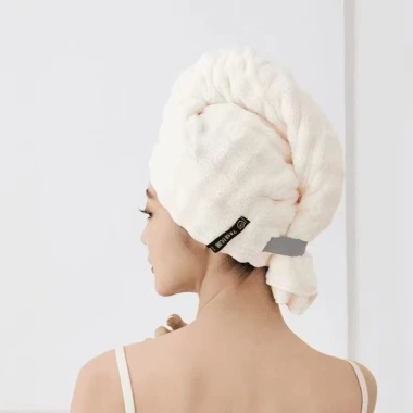 Khăn quấn tóc cotton cỡ lớn thấm hút tốt, giúp tóc nhanh khô, đa màu 37.5k