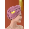 Khăn Quấn Tóc Khô Nhanh, Mềm Mại, Thấm Hút Tốt, 1 Lớp Siêu Tốc, Có Nút Cài, Thêu Hoạt Hình – Giá 35.000đ 9
