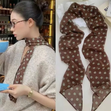 Khăn quàng cổ chấm bi vintage Y2k - Voan nhẹ, phụ kiện thời trang, quà tặng bạn gái J10 29.900₫