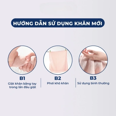 Khăn rửa mặt cotton 100% mềm mại dày dặn, thấm hút tốt 30x50cm, giá chỉ 17.000 VND