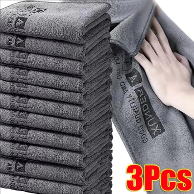 Khăn Rửa Tự Động Microfiber 1/2/3 - Vải Sấy Làm Sạch Ô Tô, Quần Áo Viền - 28.699 VND