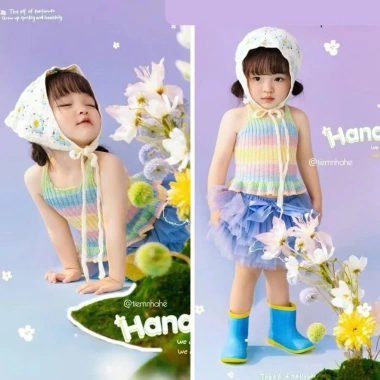 Khăn tam giác ren trùm đầu kiểu Pháp cho bé gái - Đi biển, chụp ảnh, picnic, vải chiffon, 38.500₫