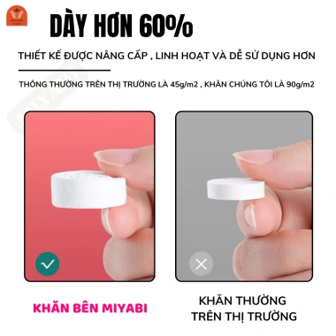 Khăn tắm giấy nén Hàn Quốc cao cấp 2 lớp 70x140cm du lịch tiện lợi MIYABI 13.000đ