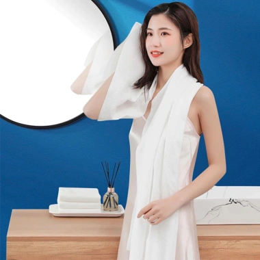 Khăn tắm nén du lịch 90g Cotton 70x140cm, dày dặn, thấm hút nhanh, dùng 1 lần, giá chỉ 5.000đ