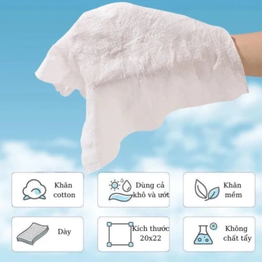 Khăn tắm nén Hàn Quốc du lịch bo tròn 70x110cm Gói Đỏ – tiện lợi, chỉ 5.500đ 3