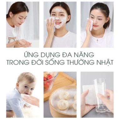 Khăn tắm nén Hàn Quốc du lịch bo tròn 70x110cm Gói Đỏ – tiện lợi, chỉ 5.500đ 4