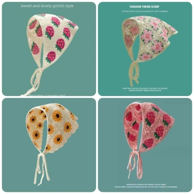 Khăn tắm ren chùm đầu bé gái xinh xắn, vải chiffon - Đẹp cho biển, chụp ảnh, picnic - 45.500₫