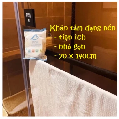 Khăn tắm viên nén Chim Xanh du lịch 70x140cm Siêu nhẹ thấm nhanh chỉ 20.000₫