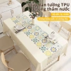 Khăn Trải Bàn Cao Cấp Chống Thấm Nước Kiểu Pháp Vải Dã Ngoại Trang Trí Bàn Cafe, Bàn Ăn, Tiện Dụng 6