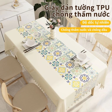 Khăn Trải Bàn Cao Cấp Chống Thấm Nước Kiểu Pháp Vải Dã Ngoại Trang Trí Bàn Cafe, Bàn Ăn, Tiện Dụng 6 Khăn Trải Bàn Cao Cấp Chống Thấm Nước Kiểu Pháp Vải Dã Ngoại Trang Trí Bàn Cafe, Bàn Ăn, Tiện Dụng 6