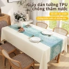 Khăn Trải Bàn Cao Cấp Chống Thấm Nước Kiểu Pháp Vải Dã Ngoại Trang Trí Bàn Cafe, Bàn Ăn, Tiện Dụng 8