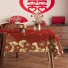 Khăn trải bàn Tết Nguyên Đán 2.026 màu đỏ không giặt, chống thấm nước & dầu, lễ hội mới 9