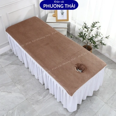 Khăn trải giường massage spa có lỗ úp mặt, mềm mịn, thấm hút tốt, chỉ 28.000₫ 3