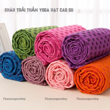 Khăn Trải Thảm Yoga Hạt Cao Su Non Siêu Bền - Giá 159.000, Tặng Túi Đựng