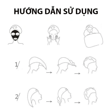 Khăn trùm đầu siêu thấm, làm khô tóc nhanh, có khuy cài - Giá chỉ 17.000₫ 9 Khăn trùm đầu siêu thấm, làm khô tóc nhanh, có khuy cài - Giá chỉ 17.000₫ 9