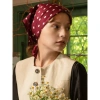 Khăn Turban Lụa 50x50cm Thắt Nơ, Họa Tiết Chấm Bi - Phù hợp công sở, đồng phục - 405.000₫ 2