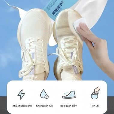 Khăn Ướt Lau Giày Oxilim 1 Tờ - Không Hóa Chất, Tiện Lợi Du Lịch, Giá 5.000₫