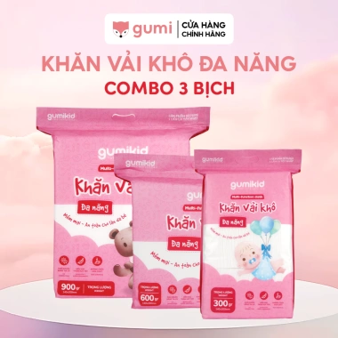 Khăn Vải Khô Đa Năng GUMI 300/600/900g Dành Cho Mẹ và Bé - Giá Ưu Đãi 54.000 VNĐ
