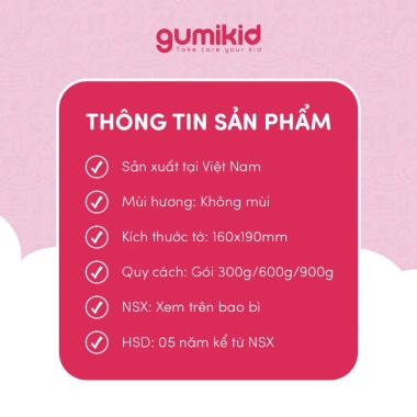 Khăn Vải Khô Đa Năng GUMI 300/600/900g Dành Cho Mẹ và Bé - Giá Ưu Đãi 54.000 VNĐ 2