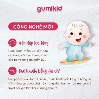 Khăn Vải Khô Đa Năng GUMI 300/600/900g Dành Cho Mẹ và Bé - Giá Ưu Đãi 54.000 VNĐ 4