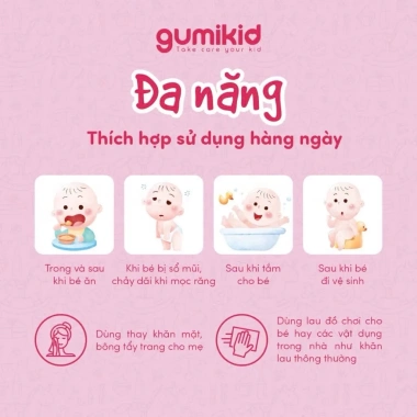 Khăn Vải Khô Đa Năng Gumi Siêu Dai Mềm Mịn Dành Cho Mẹ và Bé 300/600/900g Giá 50k