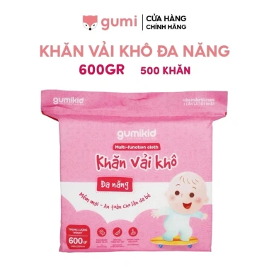 Khăn Vải Khô Đa Năng Gumi Siêu Dai Mềm Mịn Dành Cho Mẹ và Bé 300/600/900g Giá 50k