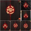 Khánh treo Tết hình tròn nơ đỏ may mắn 2.026 - liễn nhung trang trí nhà, chỉ 34.900₫ 4