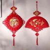 Khánh treo Tết hình tròn nơ đỏ may mắn 2.026 - liễn nhung trang trí nhà, chỉ 34.900₫ 8