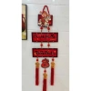 Khánh Treo Tết Thần Tài Lắc Cưỡi Ngựa 3 Tầng Liễn Gỗ Đỏ Cung Hỷ Phát Tài - Trang Trí Nhà Cửa Đón Lộc Bính Ngọ