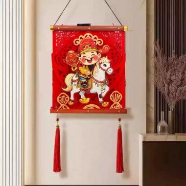 Khánh Treo Thần Tài Lắc Đầu Cưỡi Ngựa 2.026 - Vải Nỉ Chuyển Động Trang Trí Tết Bính Ngọ 95.000₫