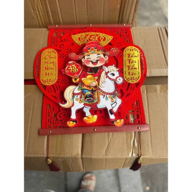 Khánh Treo Thần Tài Lắc Đầu Cưỡi Ngựa 2.026 - Vải Nỉ Chuyển Động Trang Trí Tết Bính Ngọ 95.000₫