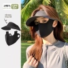 Khẩu trang KT14 + mũ UV UPF50+ lụa băng mát lạnh, che kín mặt cổ, chạy xe du lịch 7