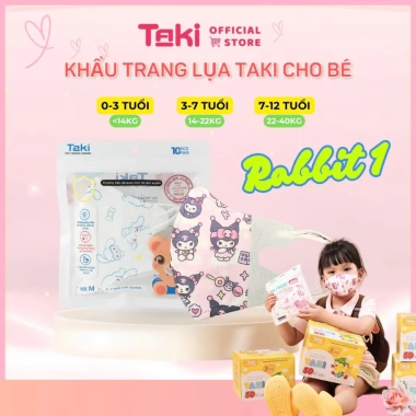 Khẩu trang vải lụa 5d bé Taki cao cấp – Mềm mịn, ngăn bụi mịn, chống UV, giá ưu đãi 139k 6
