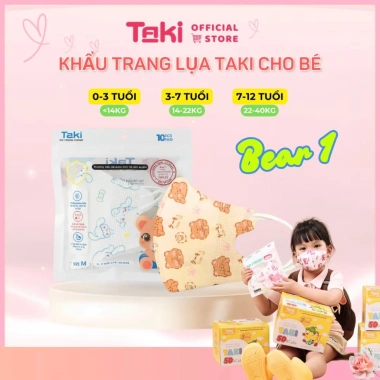Khẩu trang vải lụa 5d bé Taki cao cấp – Mềm mịn, ngăn bụi mịn, chống UV, giá ưu đãi 139k 7